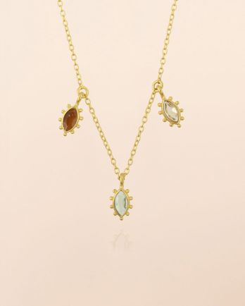 L - Collier 45cm Corvus peridot 2,5x5mm marquise g.pl