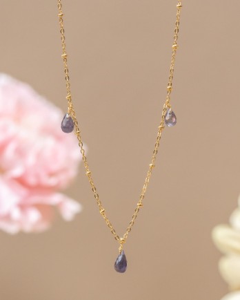 L - Collier Tulip drops iolite g.pl