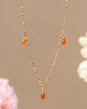L - Collier Tulip drops red agate g.pl L - Collier Tulip drops red agate g.pl