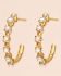 m earring full of pearls gold plated