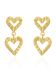 L - Earring stud two hearts g.pl