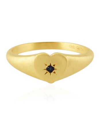L - Ring sapphire in heart shape size 54 g.pl L - Ring sapphire in heart shape size 54 g.pl