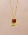 LL - Collier Alma square 4x4mm red jasper g.pl.