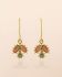 LL - Earring hanging Corvus peach mst 25x5mm marquise g.pl