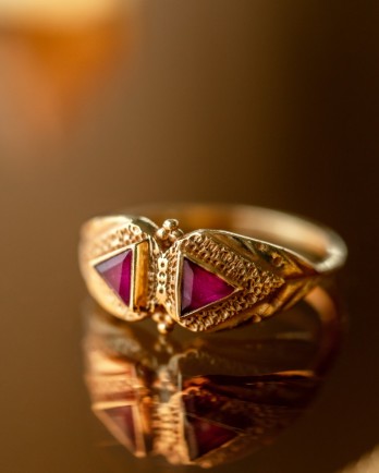 LL - Ring Scarab stone 3x3mm triangle LL - Ring Scarab stone 3x3mm triangle