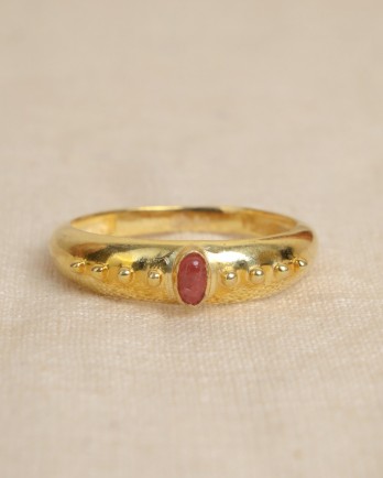 LL - Ring Vedda size 54 rhodonite 2x4mm oval g.pl LL - Ring Vedda size 54 rhodonite 2x4mm oval g.pl