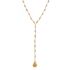 n collier peach moonstone beads with drop gold plated