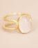 M - Ring size 56 Bella with 10x12mm rose quartz g.pl