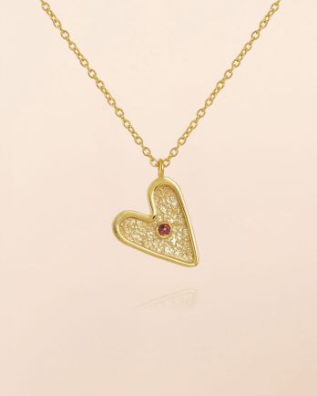 N - Collier Sagitta garnet 2mm round g.pl