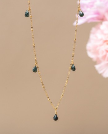 N - Collier Tulip drops moss agate g.pl N - Collier Tulip drops moss agate g.pl