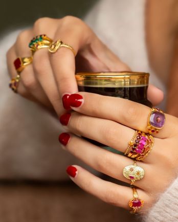 N - Ring size 52 Hydrus ruby 2x4mm marquise g.pl