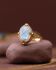 O - Ring Hadza size 56 white moonstone 10x14mm oval g.pl