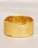 p ring size 52 big wave gold plated