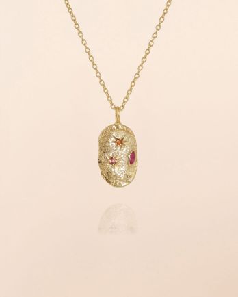 Q - Collier Hydrus ruby 2x4mm marquise g.pl