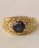 q ring size 50 signet black agate round deluxe g pl
