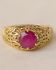 q ring size 50 signet ruby round deluxe g pl