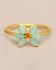 ring size 52 amazonite 2x4mm butterfly gem gold plated
