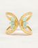 M-Ring size 52 amazonite 2x4mm butterfly wings gem ated