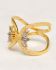 ring size 52 labradorite 2x4mm butterfly wings gem gold plat
