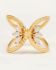 M-Ring size 52 white moonstone 2x4mm butterfly wings gem d