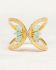 M-Ring size 54 amazonite 2x4mm butterfly wings gem ated