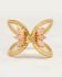mring size 54 peach moonstone 2x4mm butterfly wings gem d