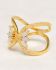 M-Ring size 54 white moonstone 2x4mm butterfly wings gem d