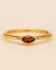 ring size 56 garnet 25x5mm single dots gem gold plated