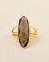 RR - Ring size 52 Beth with 8x24mm smokey quartz g.pl