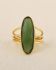 RR - Ring size 54 Beth with 8x24mm dark nefrite g.pl