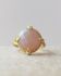 S - Ring size 56 Hadza peach moonstone 12mm round g.pl